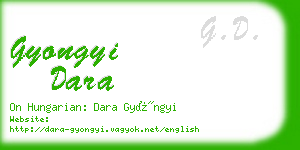 gyongyi dara business card